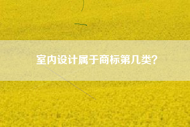 室内设计属于商标第几类？