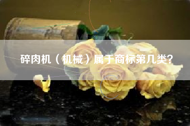 碎肉机（机械）属于商标第几类？