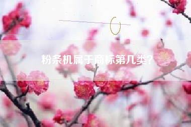 粉条机属于商标第几类？
