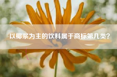 以椰浆为主的饮料属于商标第几类？