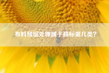 布料预缩处理属于商标第几类？