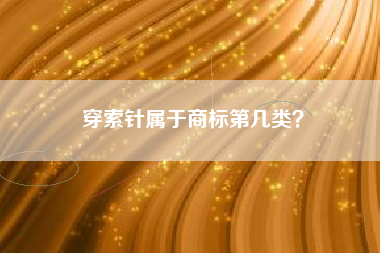 穿索针属于商标第几类？