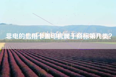 非电的信用卡盖印机属于商标第几类？