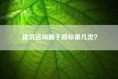 建筑咨询属于商标第几类？