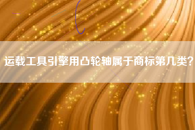 运载工具引擎用凸轮轴属于商标第几类？