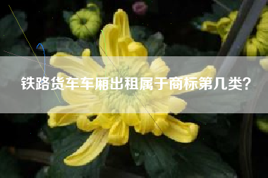 铁路货车车厢出租属于商标第几类？