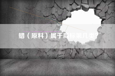 蜡（原料）属于商标第几类？