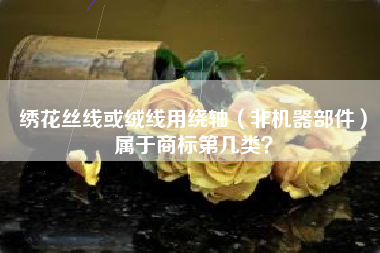 绣花丝线或绒线用绕轴（非机器部件）属于商标第几类？