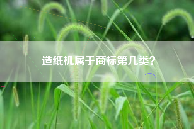 造纸机属于商标第几类？