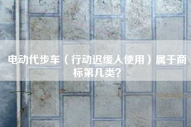 电动代步车（行动迟缓人使用）属于商标第几类？
