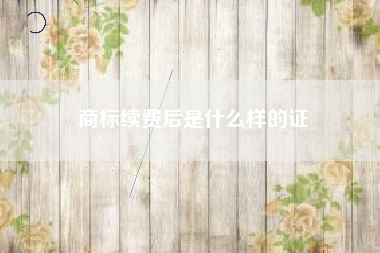商标续费后是什么样的证