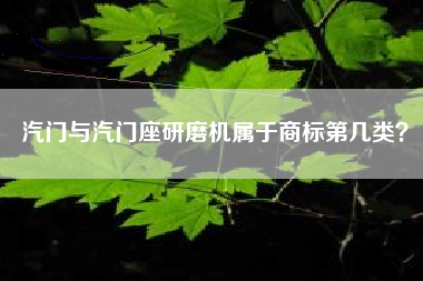 汽门与汽门座研磨机属于商标第几类？