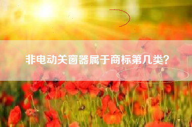 非电动关窗器属于商标第几类？