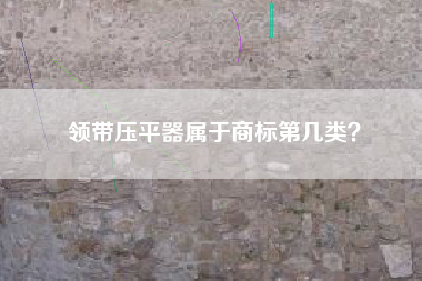 领带压平器属于商标第几类？