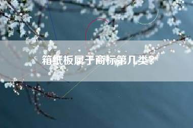 箱纸板属于商标第几类？