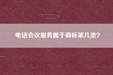 电话会议服务属于商标第几类？