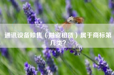 通讯设备赊售（融资租赁）属于商标第几类？