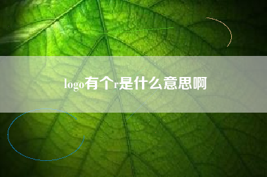 logo有个r是什么意思啊