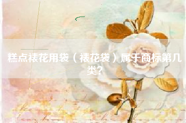 糕点裱花用袋（裱花袋）属于商标第几类？