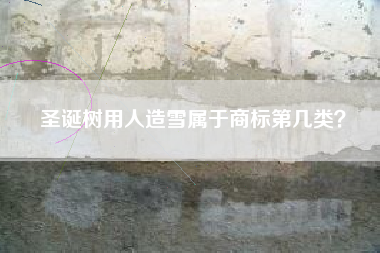 圣诞树用人造雪属于商标第几类？