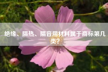 绝缘、隔热、隔音用材料属于商标第几类？