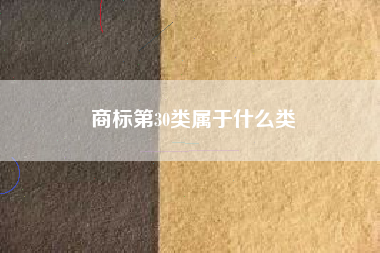 商标第30类属于什么类