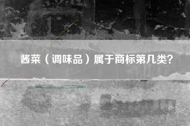 酱菜（调味品）属于商标第几类？