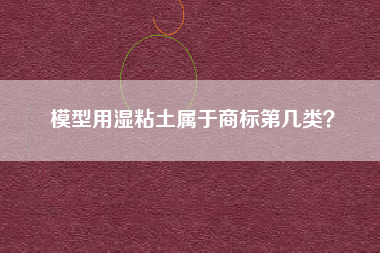 模型用湿粘土属于商标第几类？