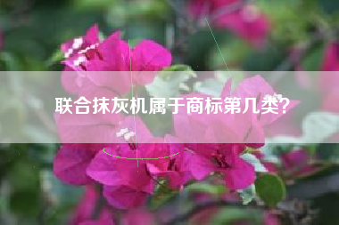 联合抹灰机属于商标第几类？