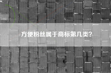 方便粉丝属于商标第几类？