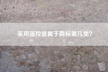 家用遥控器属于商标第几类？
