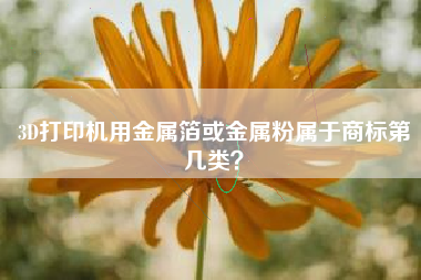 3D打印机用金属箔或金属粉属于商标第几类？