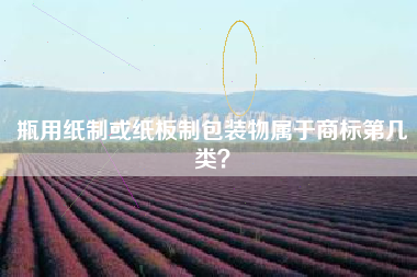 瓶用纸制或纸板制包装物属于商标第几类？