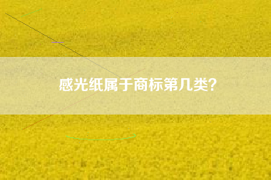 感光纸属于商标第几类？