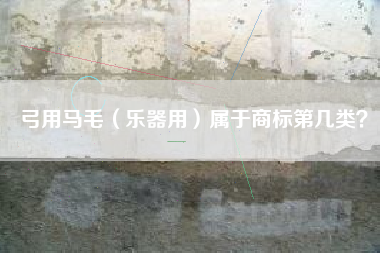 弓用马毛（乐器用）属于商标第几类？