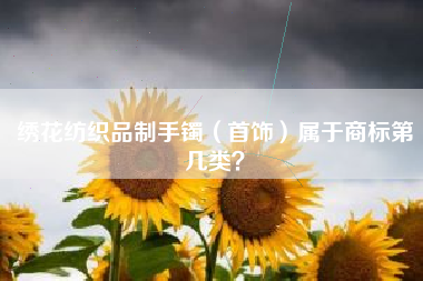 绣花纺织品制手镯（首饰）属于商标第几类？
