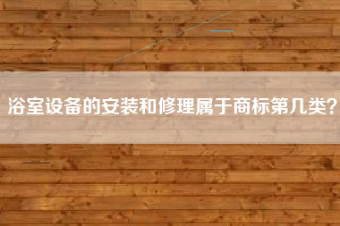 浴室设备的安装和修理属于商标第几类？