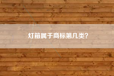 灯箱属于商标第几类？
