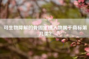 可生物降解的骨固定植入物属于商标第几类？
