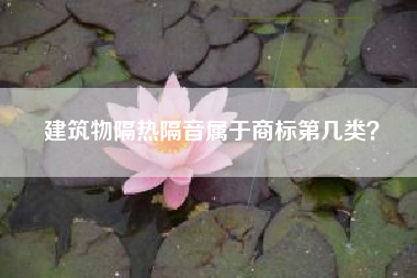 建筑物隔热隔音属于商标第几类？