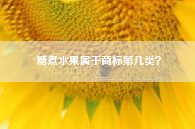 糖煮水果属于商标第几类？