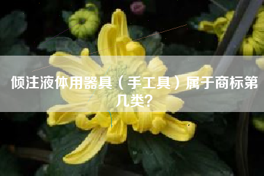 倾注液体用器具（手工具）属于商标第几类？