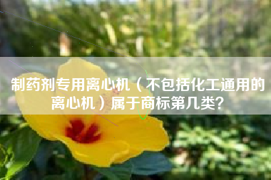 制药剂专用离心机（不包括化工通用的离心机）属于商标第几类？