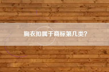 胸衣扣属于商标第几类？