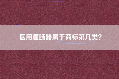 医用灌肠器属于商标第几类？