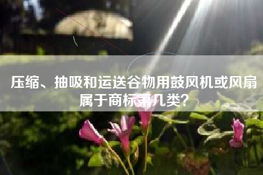 压缩、抽吸和运送谷物用鼓风机或风扇属于商标第几类？