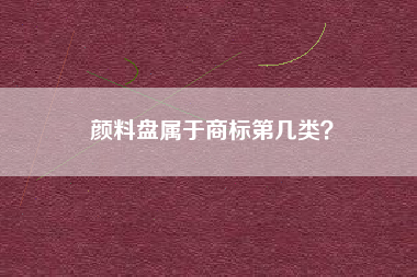 颜料盘属于商标第几类？