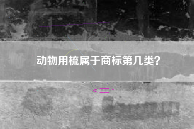 动物用梳属于商标第几类？