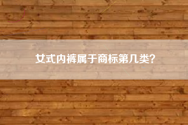 女式内裤属于商标第几类？