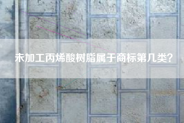 未加工丙烯酸树脂属于商标第几类？